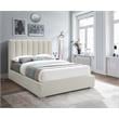 Meridian Furniture Pierce Beige Linen Textured Fabric Full Bed