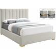 Meridian Furniture Pierce Beige Linen Textured Fabric King Bed