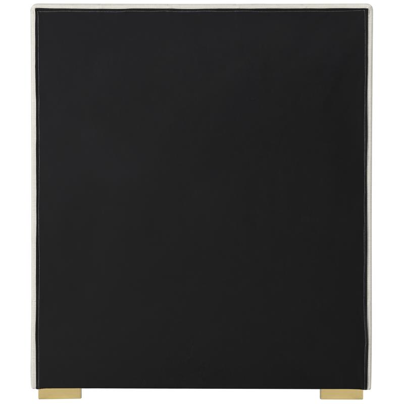 Meridian Furniture Pierce Beige Linen Textured Fabric Twin Bed