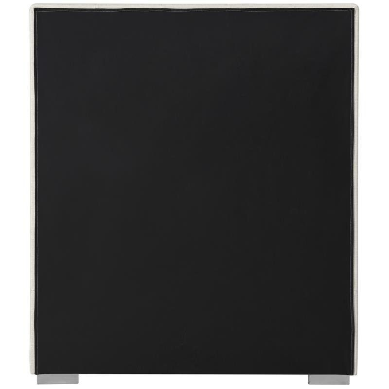 Meridian Furniture Pierce Beige Linen Textured Fabric Twin Bed