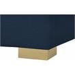 Meridian Furniture Pierce Navy Linen Textured Fabric Queen Bed