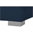 Meridian Furniture Pierce Navy Linen Textured Fabric Queen Bed