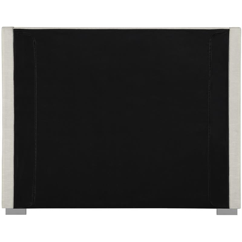 Meridian Furniture Royce Beige Linen Textured Fabric Full Bed