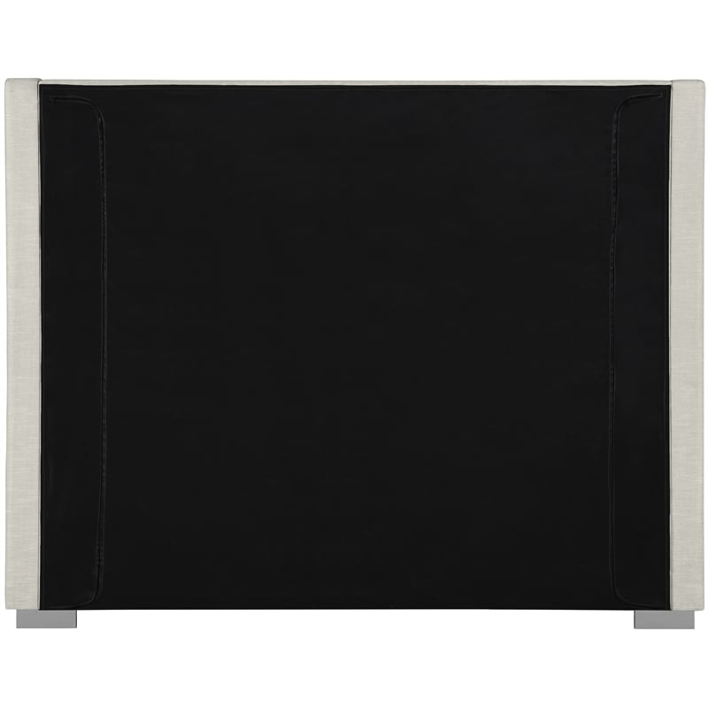 Meridian Furniture Royce Beige Linen Textured Fabric Full Bed