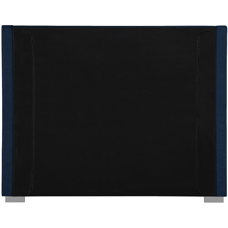 Meridian Furniture Royce Navy Linen Textured Fabric Full Bed