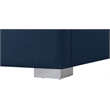 Meridian Furniture Royce Navy Linen Textured Fabric Full Bed