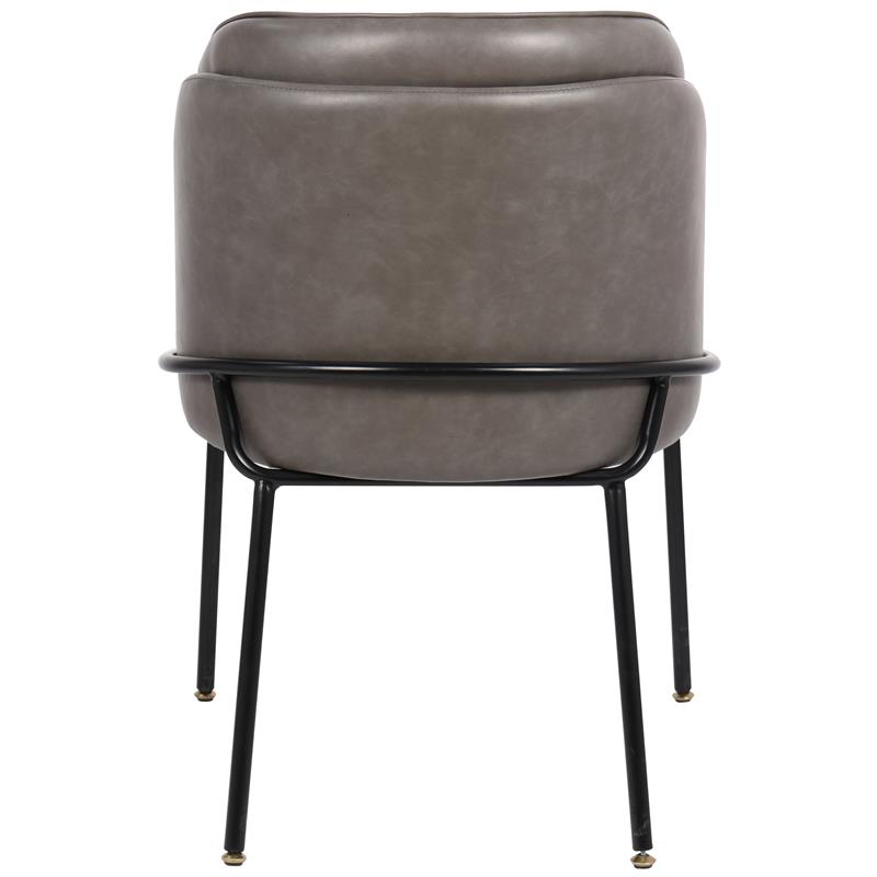 Meridian Furniture Jagger Grey Vegan Leather Dining Chair (Set of 2)