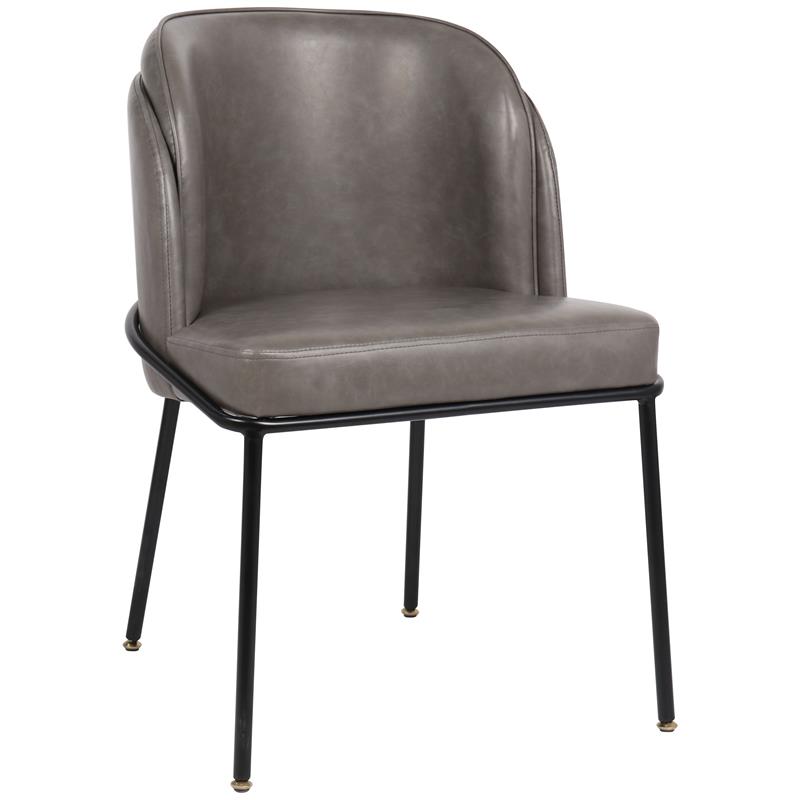 Meridian Furniture Jagger Grey Vegan Leather Dining Chair (Set of 2)