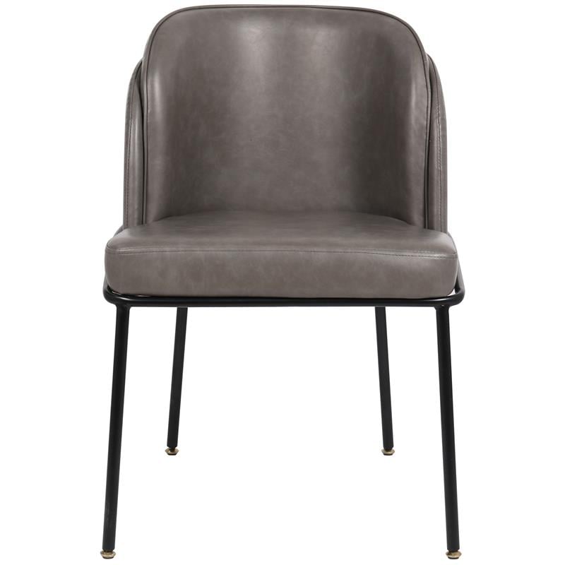 Meridian Furniture Jagger Grey Vegan Leather Dining Chair (Set of 2)