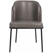 Meridian Furniture Jagger Grey Vegan Leather Dining Chair (Set of 2)