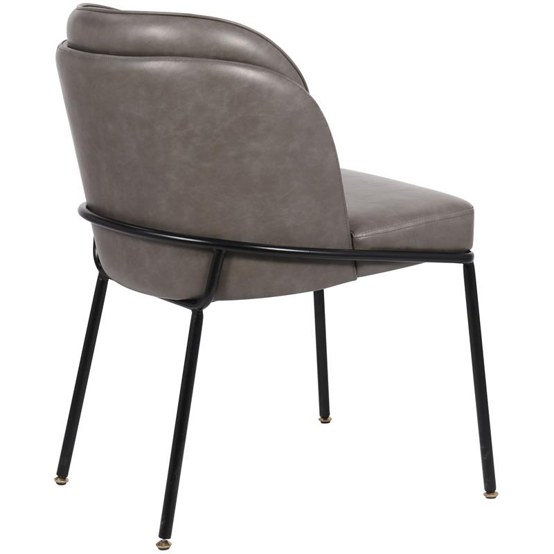 Meridian Furniture Jagger Grey Vegan Leather Dining Chair (Set of 2)