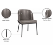 Meridian Furniture Jagger Grey Vegan Leather Dining Chair (Set of 2)