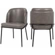 Meridian Furniture Jagger Grey Vegan Leather Dining Chair (Set of 2)