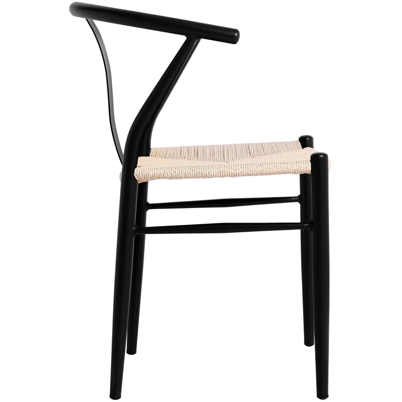 Meridian Furniture Beck Beige Hand Woven Rope Dining Chair