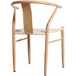 Meridian Furniture Beck Beige Hand Woven Rope Dining Chair