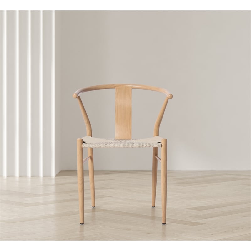 Meridian Furniture Beck Beige Hand Woven Rope Dining Chair