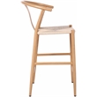 Meridian Furniture Beck Beige Hand Woven Rope Stool