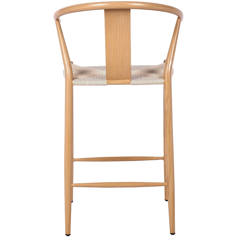 Meridian Furniture Beck Beige Hand Woven Rope Stool