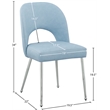 Meridian Furniture Logan Light Blue Vegan Leather Dining Chair