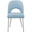Meridian Furniture Logan Light Blue Vegan Leather Dining Chair