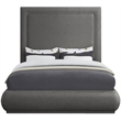 Meridian Furniture Brooke Grey Linen Textured Fabric King Bed