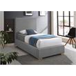 Meridian Furniture Crosby Grey Linen Textured Fabric Twin Bed