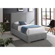Meridian Furniture Crosby Grey Linen Textured Fabric Twin Bed