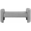 Meridian Furniture Peyton Grey Boucle Fabric Bench