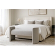 Meridian Furniture Peyton Grey Boucle Fabric Bench