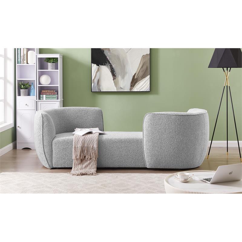 Meridian Furniture Hilton Grey Fabric Chaise