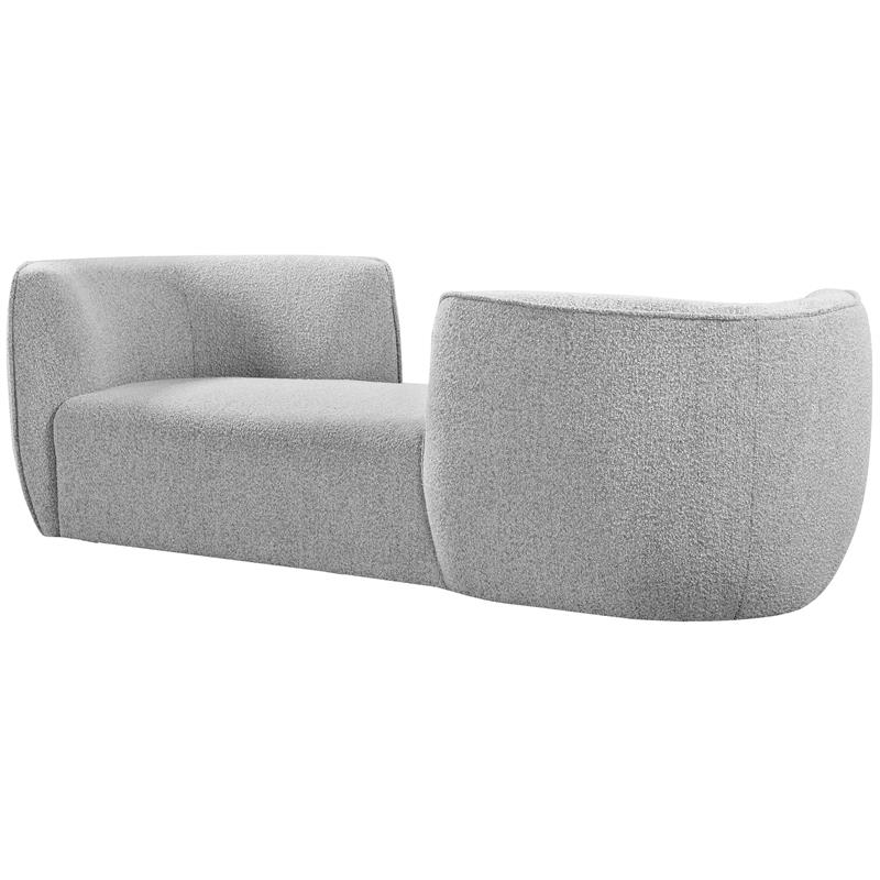 Meridian Furniture Hilton Grey Fabric Chaise