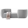 Meridian Furniture Hilton Grey Fabric Chaise