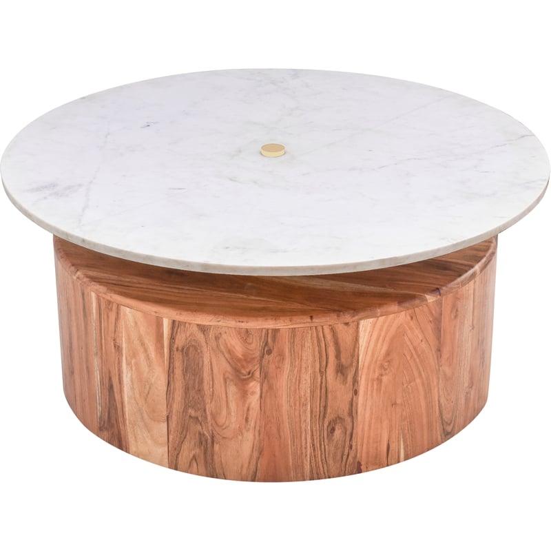 Meridian Furniture Stonewood Acacia Wood Coffee Table