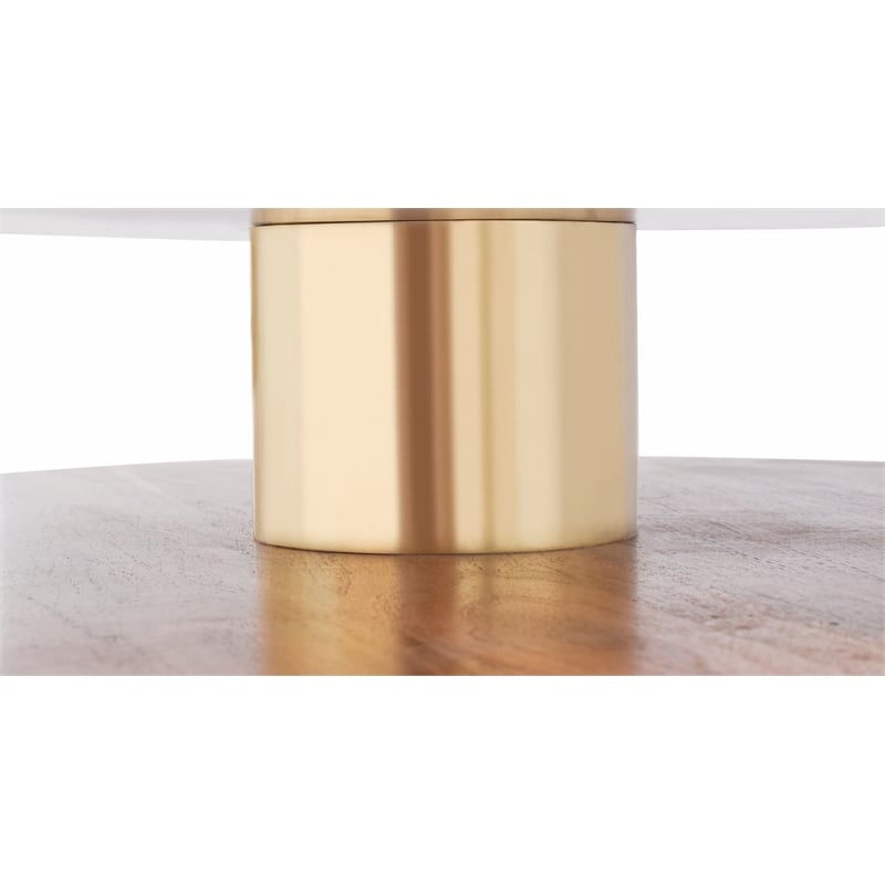 Meridian Furniture Stonewood Acacia Wood Coffee Table