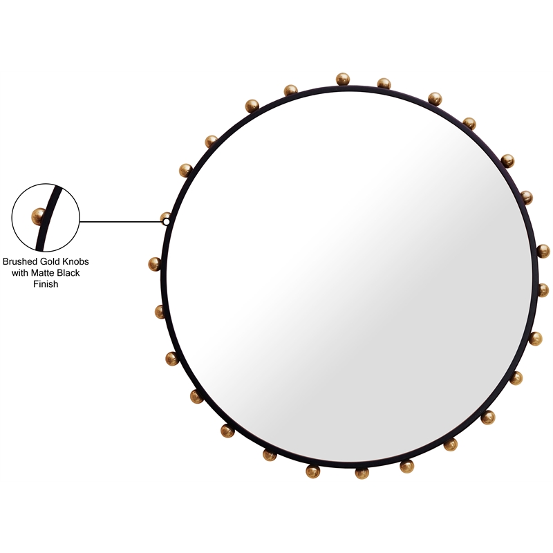 Meridian Furniture Raven Black / Gold Mirror