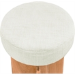 Meridian Furniture Jasper Cream Boucle Fabric Stool