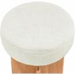 Meridian Furniture Jasper Cream Boucle Fabric Stool