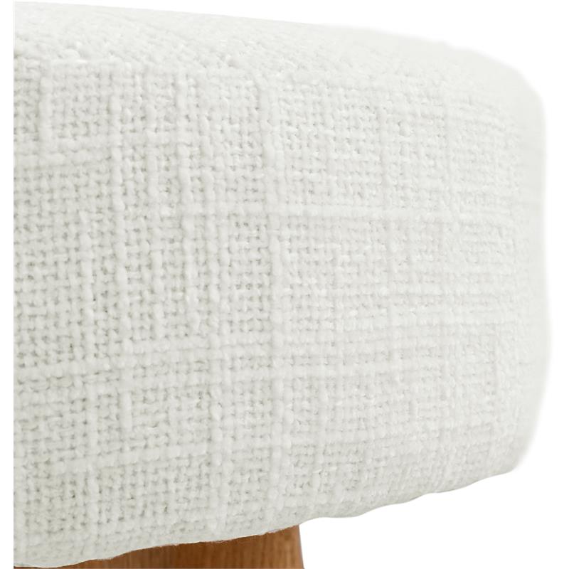 Meridian Furniture Jasper Cream Boucle Fabric Stool