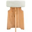 Meridian Furniture Jasper Cream Boucle Fabric Stool