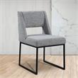 Meridian Furniture Jayce Grey Boucle Fabric Dining Chair