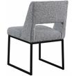 Meridian Furniture Jayce Grey Boucle Fabric Dining Chair
