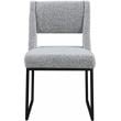 Meridian Furniture Jayce Grey Boucle Fabric Dining Chair
