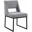 Meridian Furniture Jayce Grey Boucle Fabric Dining Chair