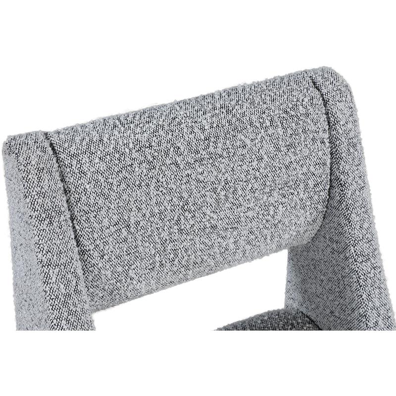 Meridian Furniture Jayce Grey Boucle Fabric Dining Chair