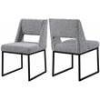 Meridian Furniture Jayce Grey Boucle Fabric Dining Chair