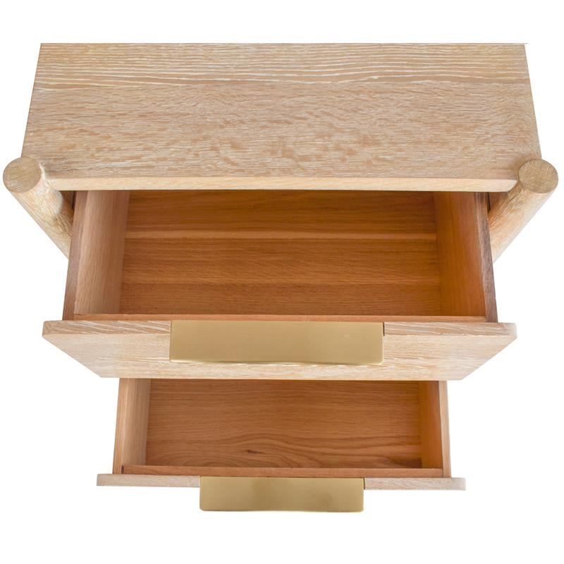 Meridian Furniture Oakwood White Oak Night Stand