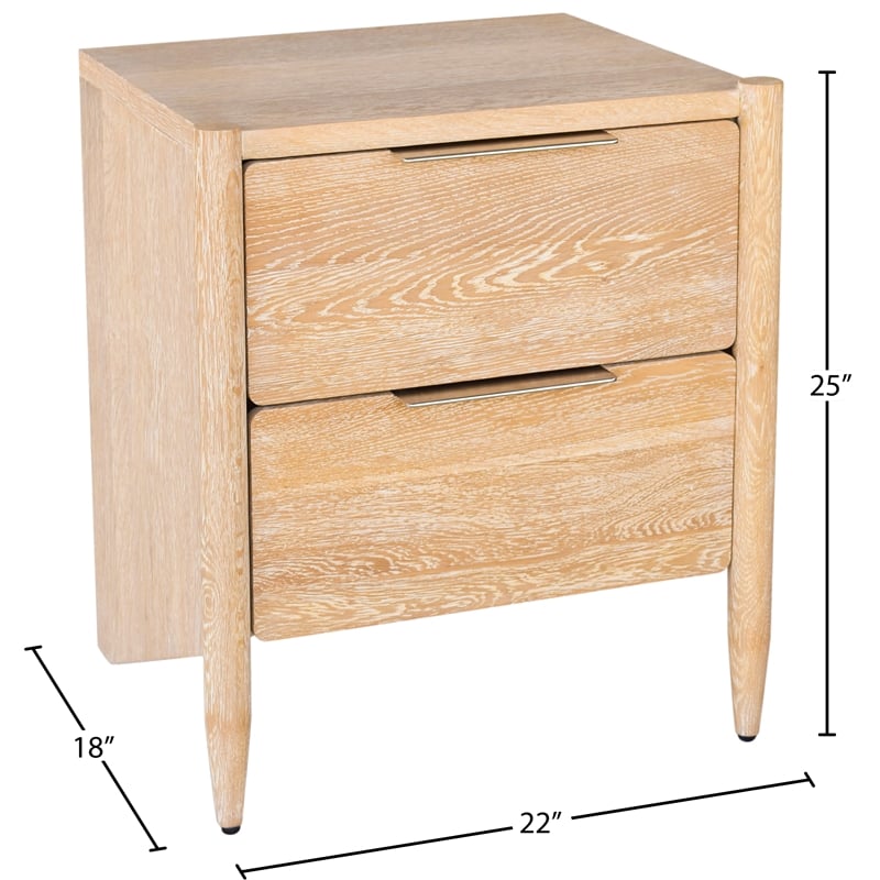 Meridian Furniture Oakwood White Oak Night Stand