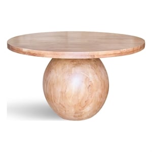 Meridian Furniture Halton 52&quot Solid Wood Dining Table in Natural Bleached Acacia