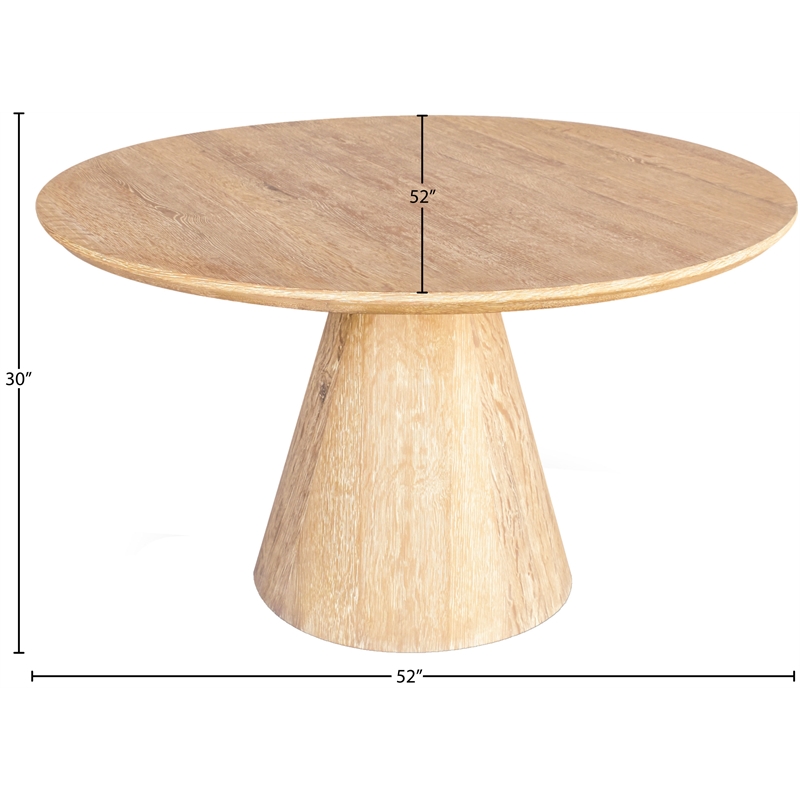 Meridian Furniture Linette White Oak Dining Table