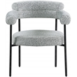 Meridian Furniture Blake Grey Boucle Fabric Dining Chair Set of 2